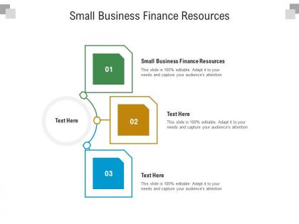 Small business finance resources ppt powerpoint presentation outline graphic images cpb