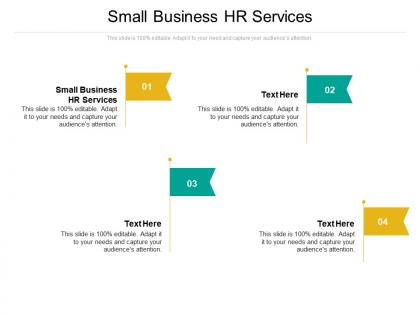 Small business hr services ppt powerpoint presentation slides rules cpb