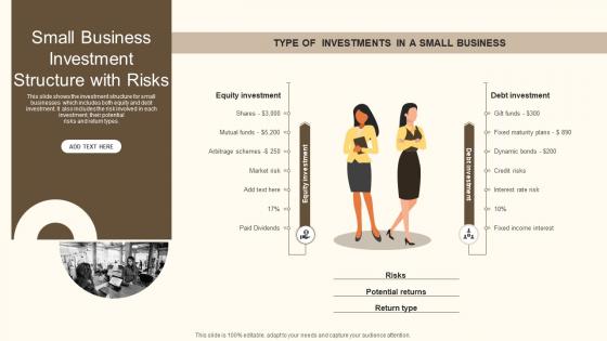 Small Business Investment Structure With Risks