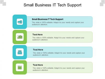 Small business it tech support ppt powerpoint presentation gallery graphics tutorials cpb