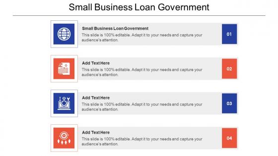 Small Business Loan Government Ppt Powerpoint Presentation Layouts Slides Cpb
