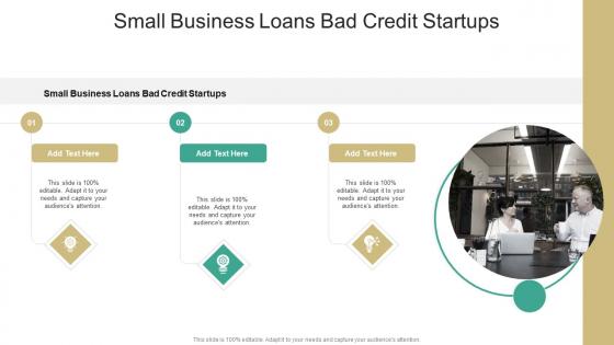 Small Business Loans Bad Credit Startups In Powerpoint And Google Slides Cpb