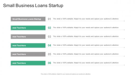 Small Business Loans Startup In Powerpoint And Google Slides Cpb