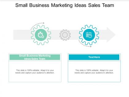 Small business marketing ideas sales team ppt powerpoint presentation inspiration cpb