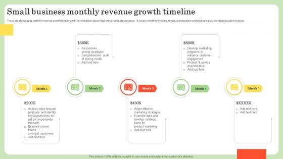 Small Business Monthly Revenue Growth Timeline