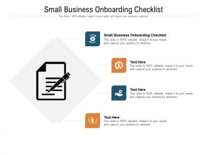 Small business onboarding checklist ppt powerpoint presentation ideas examples cpb