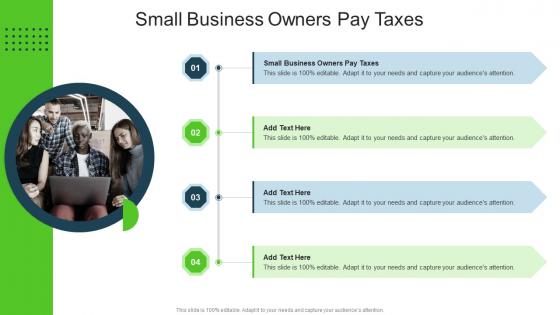 Small Business Owners Pay Taxes In Powerpoint And Google Slides Cpb