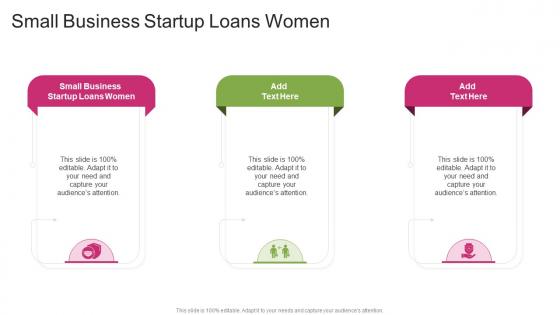 Small Business Startup Loans Women In Powerpoint And Google Slides Cpb