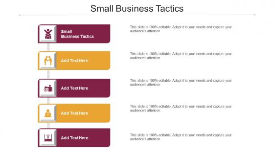 Small Business Tactics Ppt Powerpoint Presentation Layouts Example File Cpb