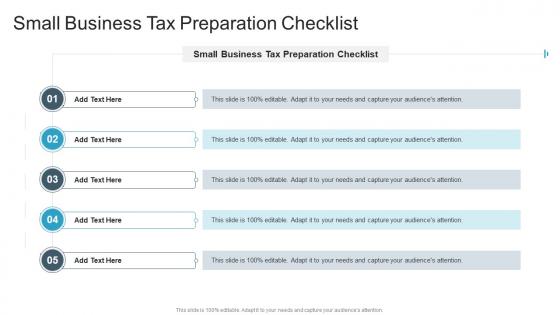 Small Business Tax Preparation Checklist In Powerpoint And Google Slides Cpb