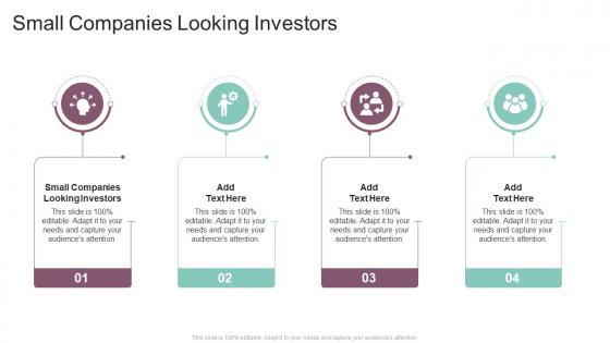 Small Companies Looking Investors In Powerpoint And Google Slides Cpb