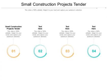 Small construction projects tender ppt powerpoint presentation layouts vector cpb