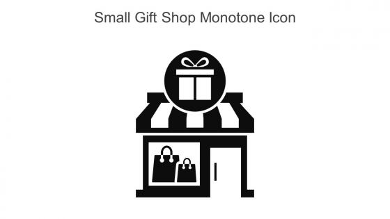 Small Gift Shop Monotone Icon In Powerpoint Pptx Png And Editable Eps Format