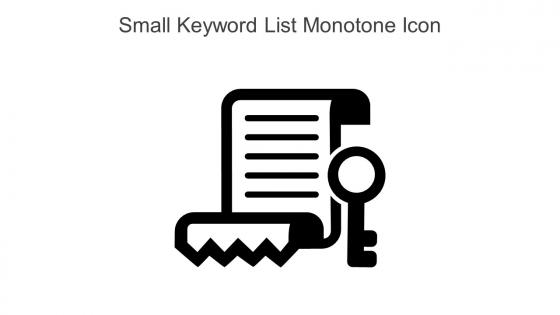 Small Keyword List Monotone Icon In Powerpoint Pptx Png And Editable Eps Format