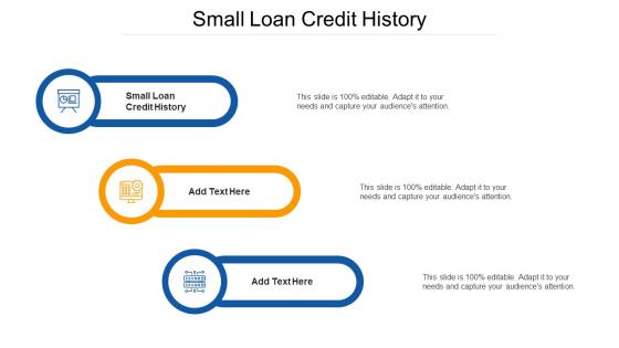 Small Loan Credit History Ppt Powerpoint Presentation Example Cpb