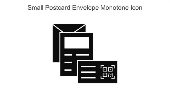 Small Postcard Envelope Monotone Icon In Powerpoint Pptx Png And Editable Eps Format