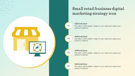 Small Retail Business Digital Marketing Strategy Icon