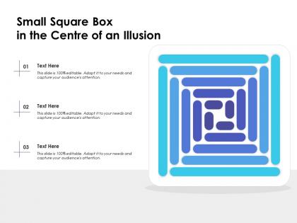 Small square box in the centre of an illusion