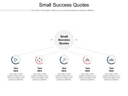Small success quotes ppt powerpoint presentation pictures tips cpb