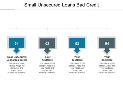 Small unsecured loans bad credit ppt powerpoint presentation inspiration portrait cpb