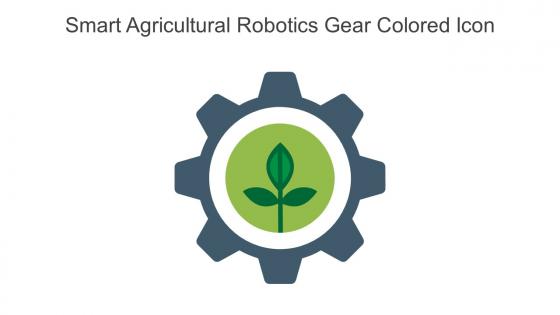 Smart Agricultural Robotics Gear Colored Icon In Powerpoint Pptx Png And Editable Eps Format