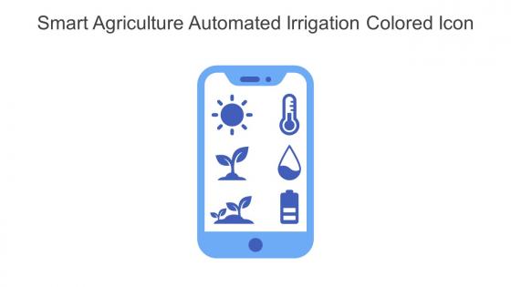Smart Agriculture Automated Irrigation Colored Icon In Powerpoint Pptx Png And Editable Eps Format