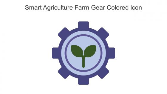 Smart Agriculture Farm Gear Colored Icon In Powerpoint Pptx Png And Editable Eps Format