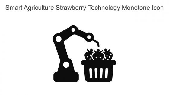 Smart Agriculture Strawberry Technology Monotone Icon In Powerpoint Pptx Png And Editable Eps Format