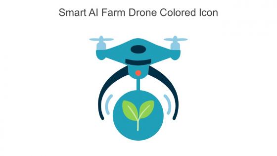 Smart AI Farm Drone Colored Icon In Powerpoint Pptx Png And Editable Eps Format