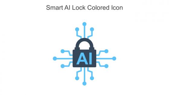 Smart AI Lock Colored Icon In Powerpoint Pptx Png And Editable Eps Format