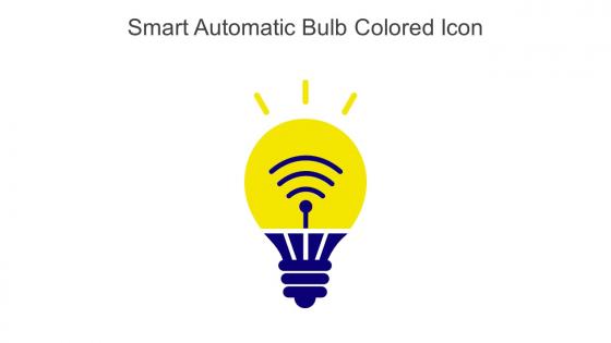 Smart Automatic Bulb Colored Icon In Powerpoint Pptx Png And Editable Eps Format