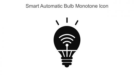 Smart Automatic Bulb Monotone Icon In Powerpoint Pptx Png And Editable Eps Format