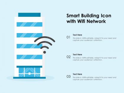 Smart building icon with wifi network