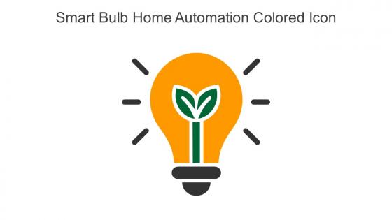 Smart Bulb Home Automation Colored Icon In Powerpoint Pptx Png And Editable Eps Format