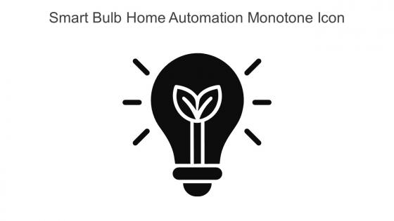 Smart Bulb Home Automation Monotone Icon In Powerpoint Pptx Png And Editable Eps Format
