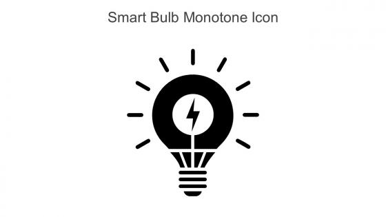 Smart Bulb Monotone Icon In Powerpoint Pptx Png And Editable Eps Format