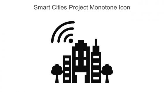 Smart Cities Project Monotone Icon In Powerpoint Pptx Png And Editable Eps Format