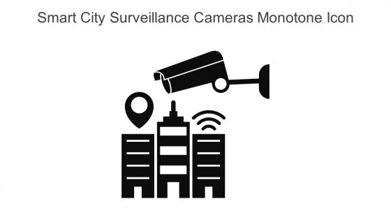 Smart City Surveillance Cameras Monotone Icon In Powerpoint Pptx Png And Editable Eps Format