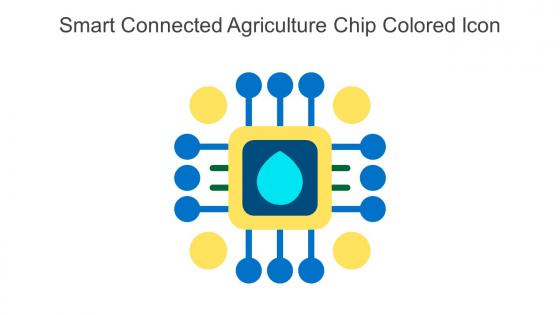 Smart Connected Agriculture Chip Colored Icon In Powerpoint Pptx Png And Editable Eps Format