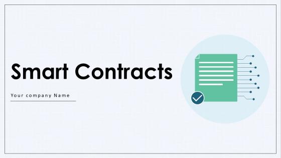 Smart Contracts Powerpoint Presentation Slides