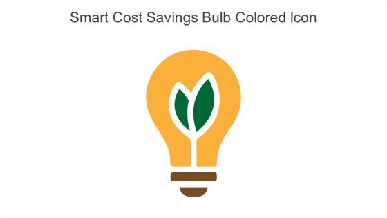Smart Cost Savings Bulb Colored Icon In Powerpoint Pptx Png And Editable Eps Format