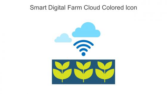 Smart Digital Farm Cloud Colored Icon In Powerpoint Pptx Png And Editable Eps Format