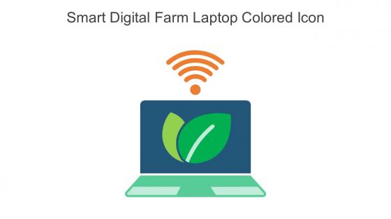 Smart Digital Farm Laptop Colored Icon In Powerpoint Pptx Png And Editable Eps Format