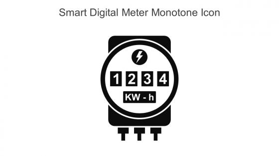 Smart Digital Meter Monotone Icon In Powerpoint Pptx Png And Editable Eps Format