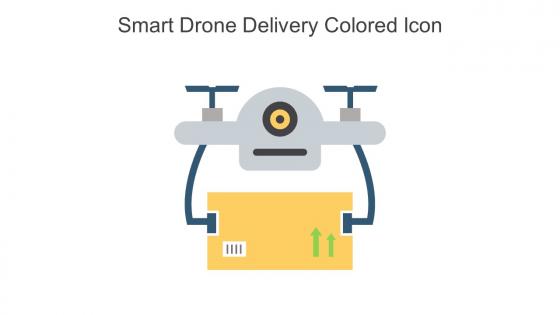 Smart Drone Delivery Colored Icon In Powerpoint Pptx Png And Editable Eps Format