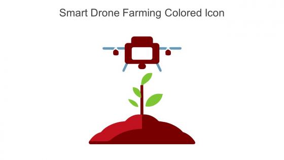 Smart Drone Farming Colored Icon In Powerpoint Pptx Png And Editable Eps Format