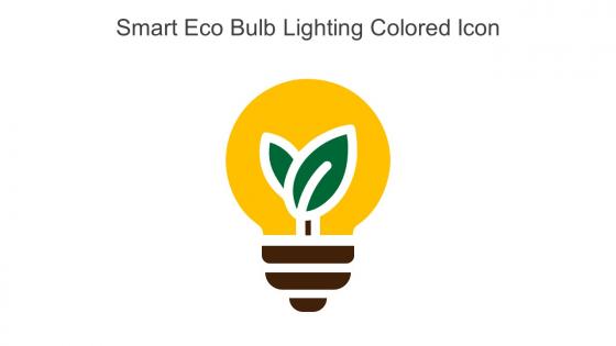 Smart Eco Bulb Lighting Colored Icon In Powerpoint Pptx Png And Editable Eps Format