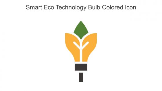 Smart Eco Technology Bulb Colored Icon In Powerpoint Pptx Png And Editable Eps Format