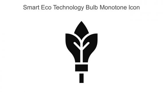 Smart Eco Technology Bulb Monotone Icon In Powerpoint Pptx Png And Editable Eps Format