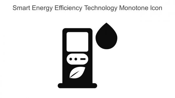 Smart Energy Efficiency Technology Monotone Icon In Powerpoint Pptx Png And Editable Eps Format